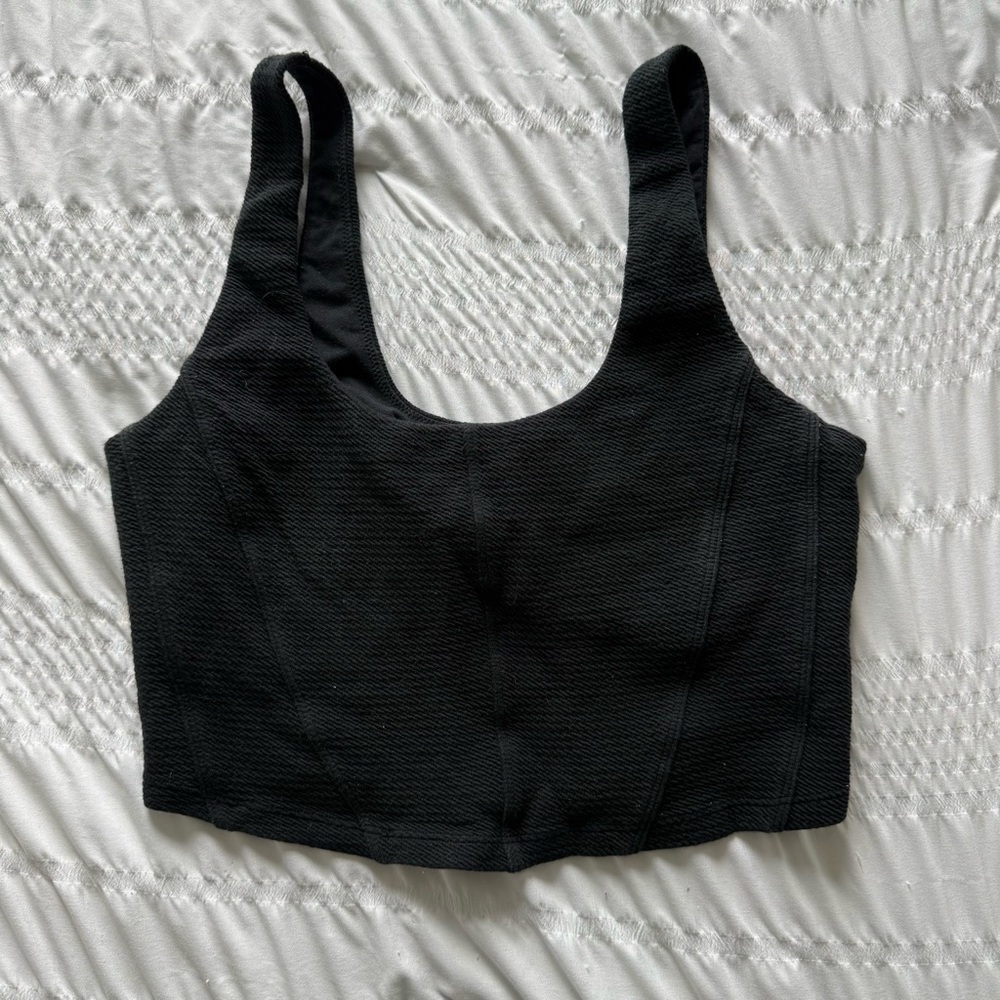 Elegant Black Sleeveless Crop Top